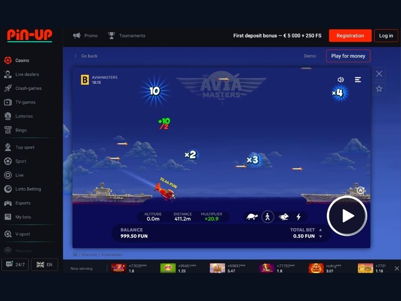 Play Aviamasters at Pin-Up
