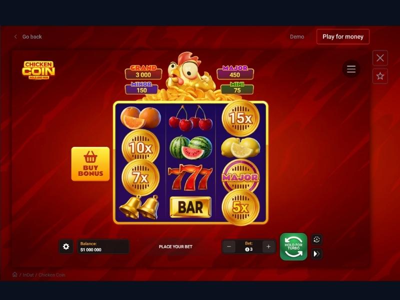 Play Chicken Coin PinUp with a bonus